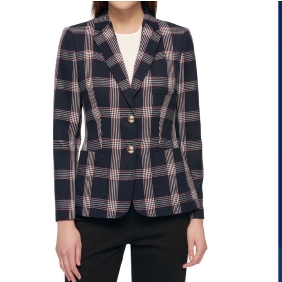 Tommy Hilfiger Jackets & Blazers - Tommy Hilfiger Tartan/Plaid Navy Blazer